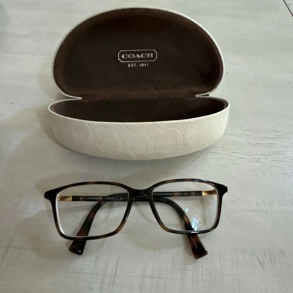 COACH Tortoise Eyeglass Frames with Case